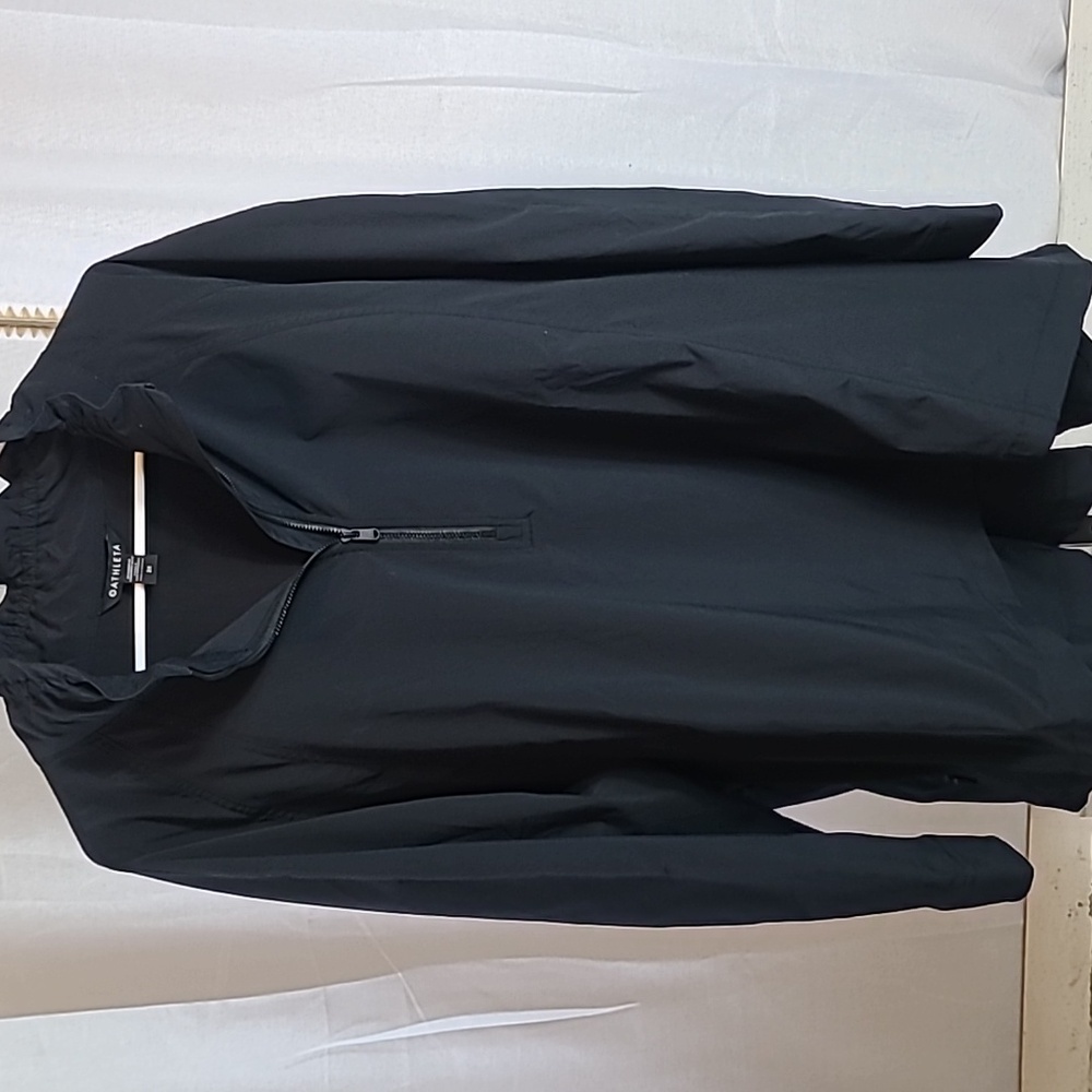 Athleta Black Lightweight Half-Zip Pullover Jacket